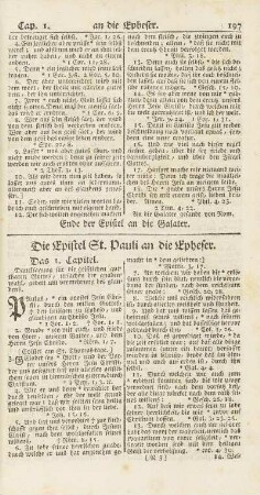 Die Epistel St. Pauli an die Epheser.