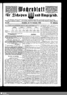 Wochenblatt für Zschopau und Umgegend : Zschopauer Tageblatt u. Anzeiger