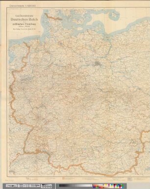 Gea-Übersichtskarte Deutsches Reich mit der politischen Einteilung