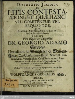Disputatio de litis contestatione