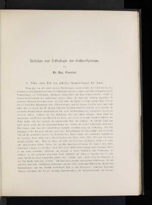 1. Ueber einen Fall von geheilter Spontan-Ruptur der Aorta.