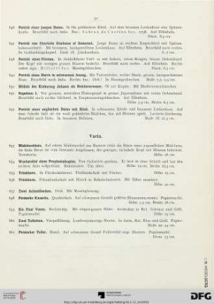 Varia (Nr. 653-661)