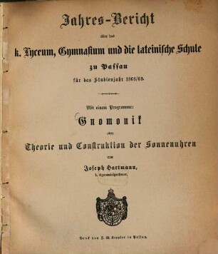 Gnomonik oder Theorie und Construktion der Sonnenuhren