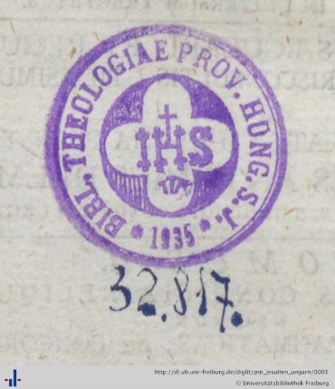 Stempel (Aus: UB Freiburg, RA 2018/17-2).