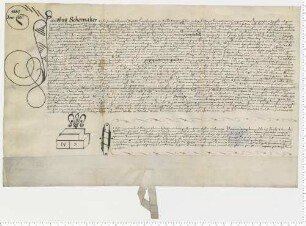 Propst Jacob Schomaker transsumiert eine Präsentationsurkunde und investiert entsprechend für eine Vikarie am Brigitten Altar der Lambertikapelle. Notar Nicolaus Steman [lat].