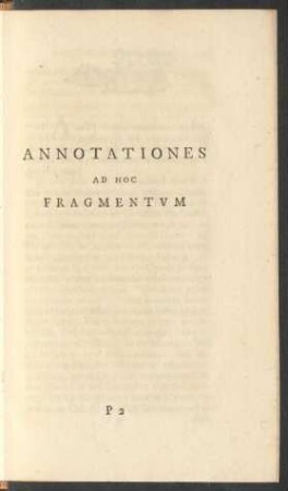 Annotationes Ad Hoc Fragmentum