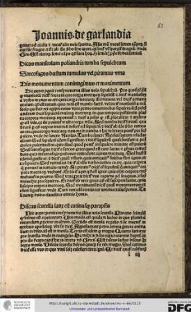 Dicas manseolum poliandria tumba sepulchrum...