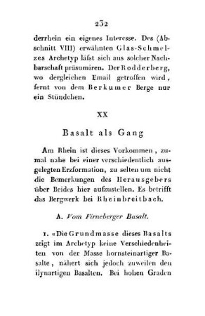 XX Basalt als Gang