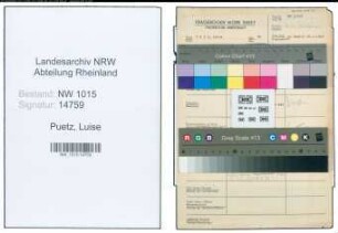 Entnazifizierung Luise Puetz , geb. 14.11.1889 (Kauffrau)