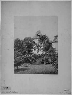 Maxen i. J. 1887 (Herrn Prof. Dr. R. Steche) : Maxen, Blick zum Rittergut