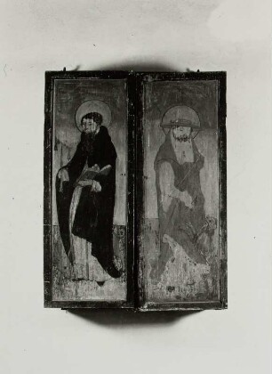 Flügelaltar : Flügelaltar. Temperamalerei auf Holz (um 1515). Hainichen (Kreis Hainichen), Stadtkirche Sankt Trinitatis