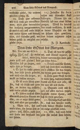 936-983, Morgenlieder