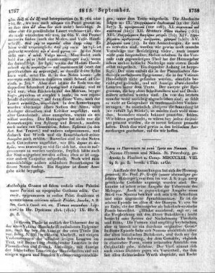 [...] Des Nonnos Hymnos und Nikaia. St. Petersburg, gedruckt b. Pluchart u. Comp. MDCCCXIII. VIII. 49 S. gr. 8. broch.