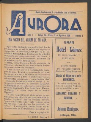 1928,1,9: tomo 1, número 9 (26 de agosto de 1928)
