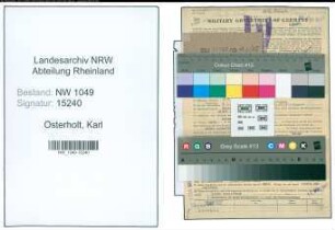 Entnazifizierung Karl Osterholt , geb. 23.11.1891 (Verwaltungsbeamter)