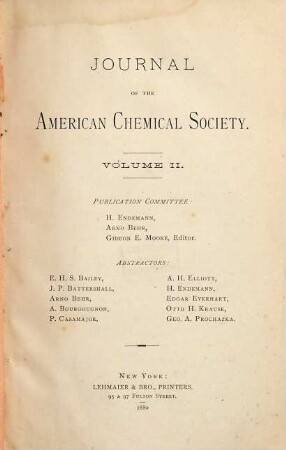 Journal of the American Chemical Society : JACS. 2. 1880
