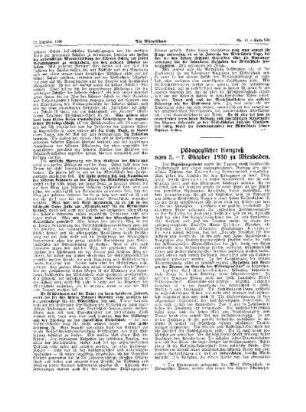 Pädagogischer Kongreß vom 5. - 7. Oktober 1930 zu Wiesbaden