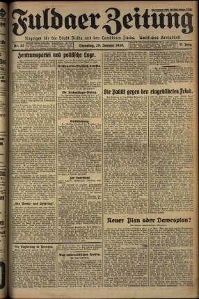 Ausgabe vom Dienstag, den 28. Januar 1930.