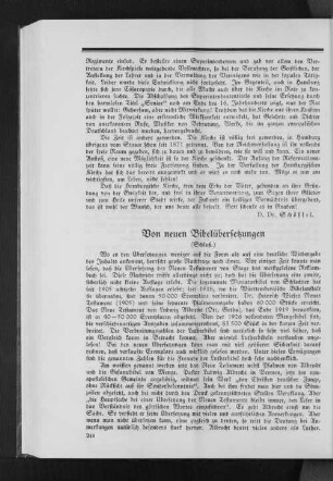 Von neuen Bibelübersetzungen (Schluß)
