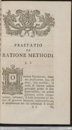 Praefatio De Ratione Methodi