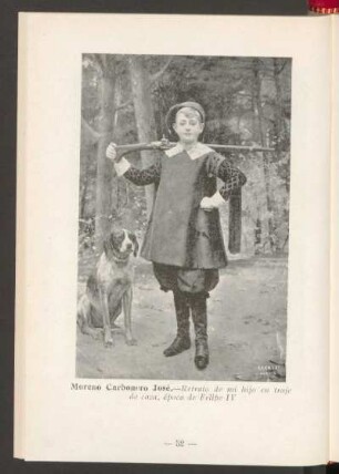 Moreno Carbonero José. - Retrato de mi hijo en traje de caza, época de Felipe IV