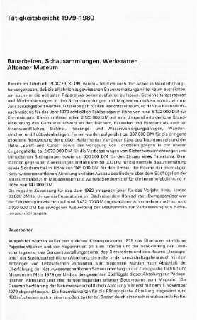Tätigkeitsbericht 1979-1980