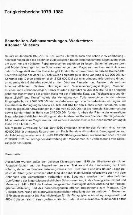 Tätigkeitsbericht 1979-1980
