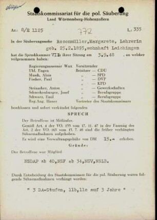 Rosenmüller, Margarete