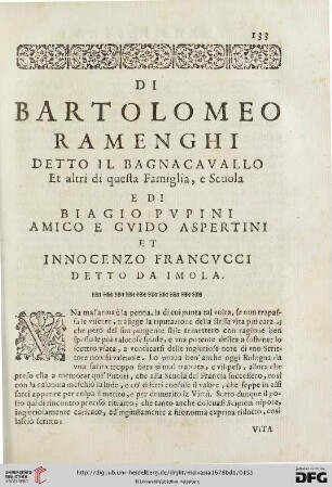 Di Bartolomeo Ramenghi detto il Bagnacavallo et altri [...]