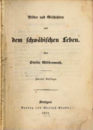 Bilder und Geschichten aus dem schwäbischen Leben
