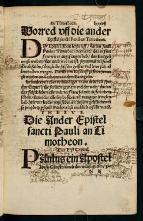 LXXXVIIr-XCv, Die Ander Epistel sancti Pauli an Timotheon.