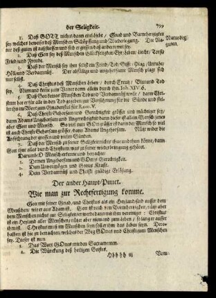 Der andere Haupt-Punct. Wie man zur Rechtfertigung komme