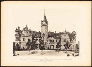 Schloss Langzell, Neckargemünd: Ansicht Hauptseite (aus: Moderne Neubauten, 1.Jg., 1894, hrsg. W. Kick)
