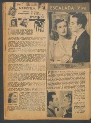 Sta. Mariofelia, directora del correo cinematográfico de Ondania