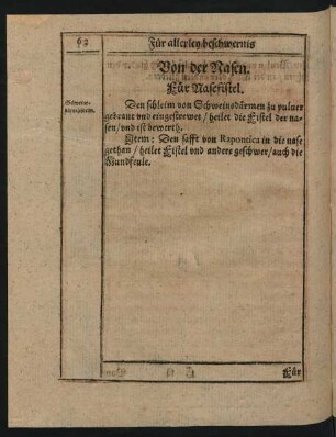 Von der Nasen.