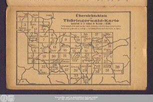 Übersichtsblatt zur Thüringerwald-Karte