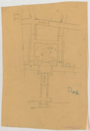 Thiersch, August ; München - Schwabing; Kath. Pfarrkirche St. Ursula - Lageplan