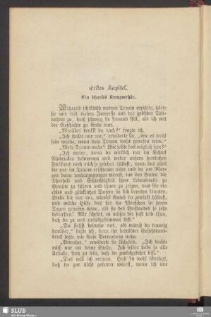 Erstes Kapitel. Ein scharfes Kreuzverhör