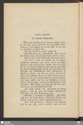 Erstes Kapitel. Ein scharfes Kreuzverhör