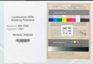 Entnazifizierung Willibald Mertens, geb. 12.11.1912 (Postinspektor)