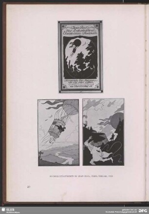 Buchillustrationen zu "Jean Paul. Des Luftschiffers Giannozzo Seebuch. Almanach für Matrosen wie sie sein sollten"