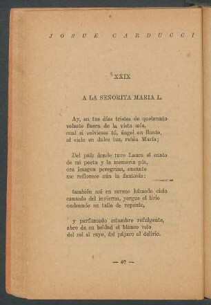 XXIX - A la señorita María L.