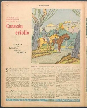 Corazón criollo : Los cuentos gauchos de "Mundo Argentino"