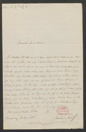 Brief an Franz Wüllner : 13.11.1881