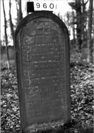 Grabstein 960 (Index: 99902520) Material: Sandstein Maße HxBxT: 134x59x9 cm: Grabstein 960