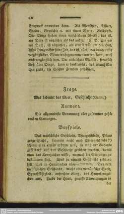 Frage. Was bedeutet das Wort, Geschlecht