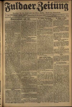 Ausgabe vom Donnerstag, den 24. Dezember 1925.