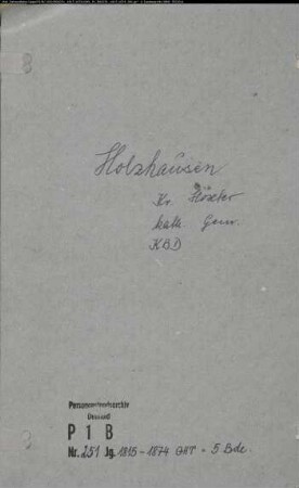 irchenbuchduplikat der katholischen Gemeinde Holzhausen, Kreis Höxter (GAHT 1815-1874) (Gemeinde: Katholische Gemeinde Holzhausen, Kreis Höxter)