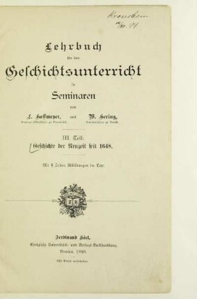 Teil 3: Geschichte der Neuzeit seit 1648