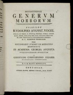 Definitiones Genervm Morborvm